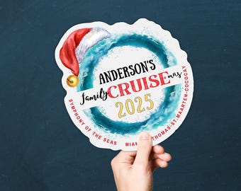 Personalized Family Cruise Door Magnet: Custom Christmas cabin Door Decoration
