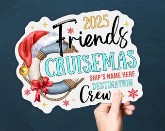 Personalized Cruise Door Magnet: Custom Christmas Matching Friends Crew cruise decoration