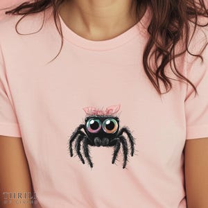 Jumping Spider t-shirt - Unisex Graphic Tee; Cute Spider T-shirt; Jumping spider pet; Spider Gift, Spider lover Gift; Spider owner gift