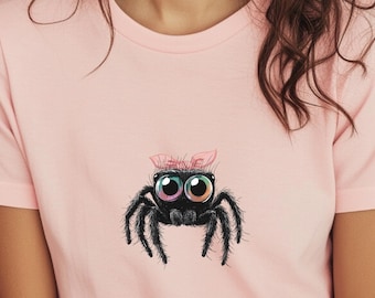 Jumping Spider t-shirt - Unisex Graphic Tee; Cute Spider T-shirt; Jumping spider pet; Spider Gift, Spider lover Gift; Spider owner gift