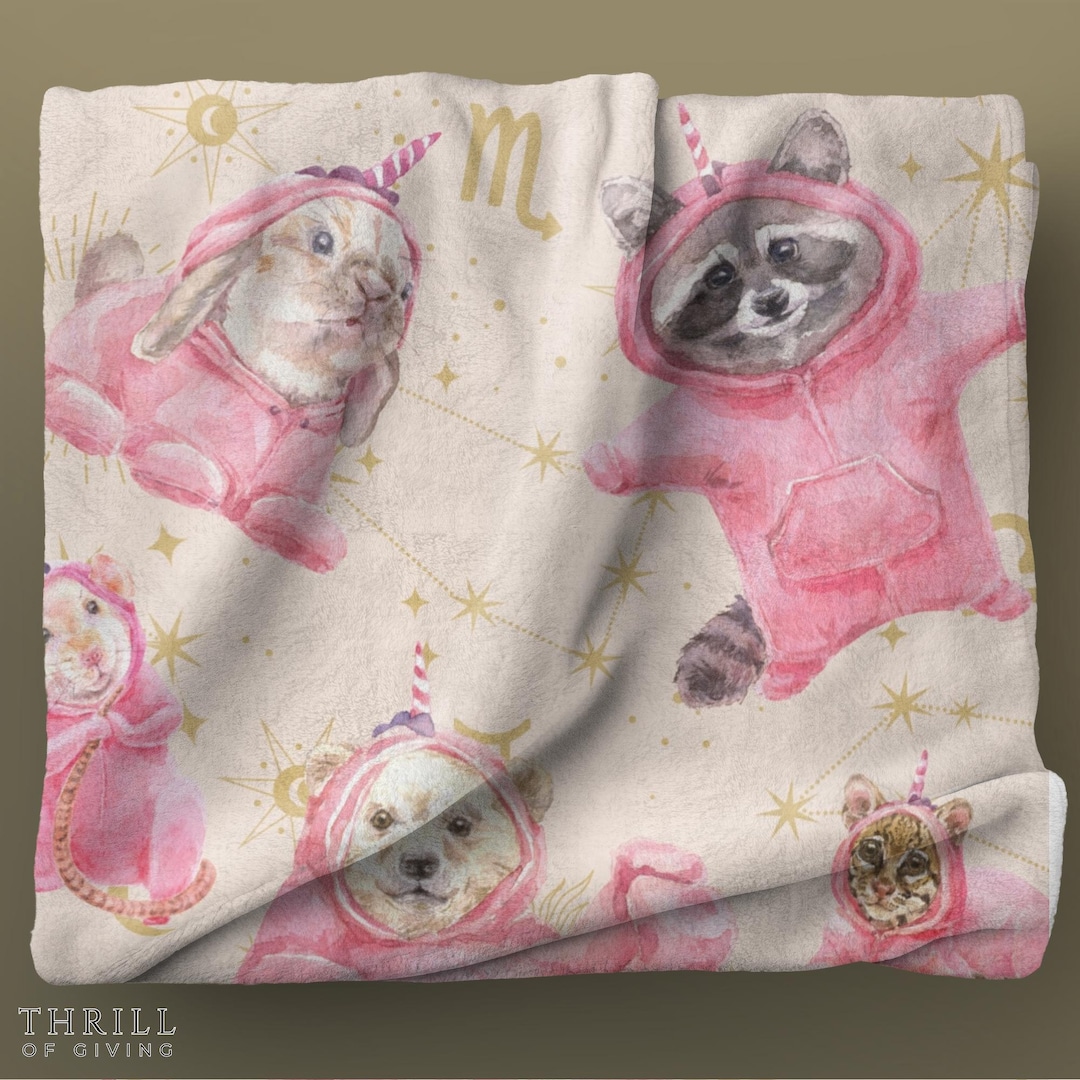 Hooded Summer Soft Blanket For Baby In Unicorn Character main image 1