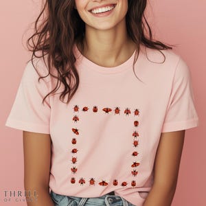 Minimal LadyBug Tshirt - Unisex Insect Tee, Nature Lover shirt, Summer shirt, Gardener T-shirt, Insect Lover, Botanist Gift, Lady bug tee
