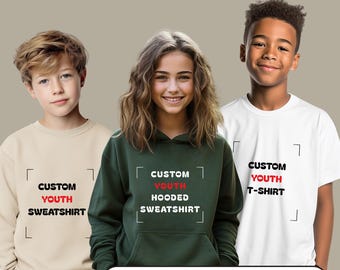 Anpassade UNGDOMSTröjor och T-shirts/ Personliga barnkläder