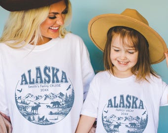 Camiseta de viaje a Alaska, camiseta de crucero familiar a Alaska, sudadera personalizada con capucha de Alaska, sudadera personalizada de Alaska, regalo de crucero a Alaska, camiseta de crucero grupal