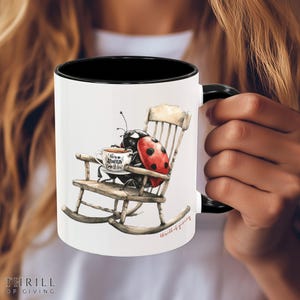 Funny Ladybug Mug - Cute Insect Coffee Mug, Fun Bug Coffee mug for Tea Lovers, Gift for Coffee Lovers, Ladybug mug gift, Ladybug Tea Cup