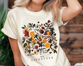 Tea Lifestyle T-shirt, Gift for Tea gourmand, Tea Lover Shirt, Tea Lover Gift, Tea Addict, Apothecary shirt, Herbal tea, Tea party gift
