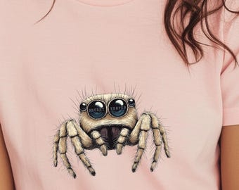 Jumping Spider t-shirt - Unisex Graphic Tee; Colorful Spider T-shirt; Jumping spider pet; Spider Gift, Spider lover Gift; Spider owner gift