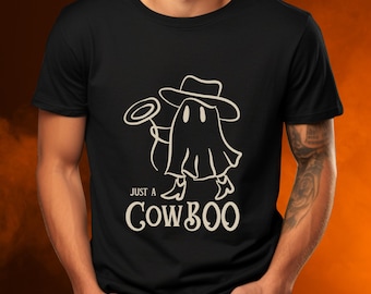 CowBOO Ghost Halloween Tee: Spooky Western Cowboy & Cowgirl T-Shirt