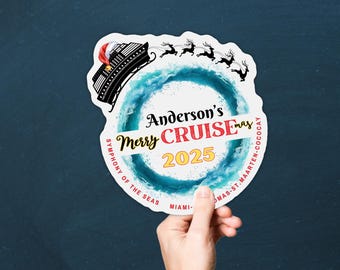 Personalized Christmas Cruise Door Magnet: Matching Family cruise cabin Decor