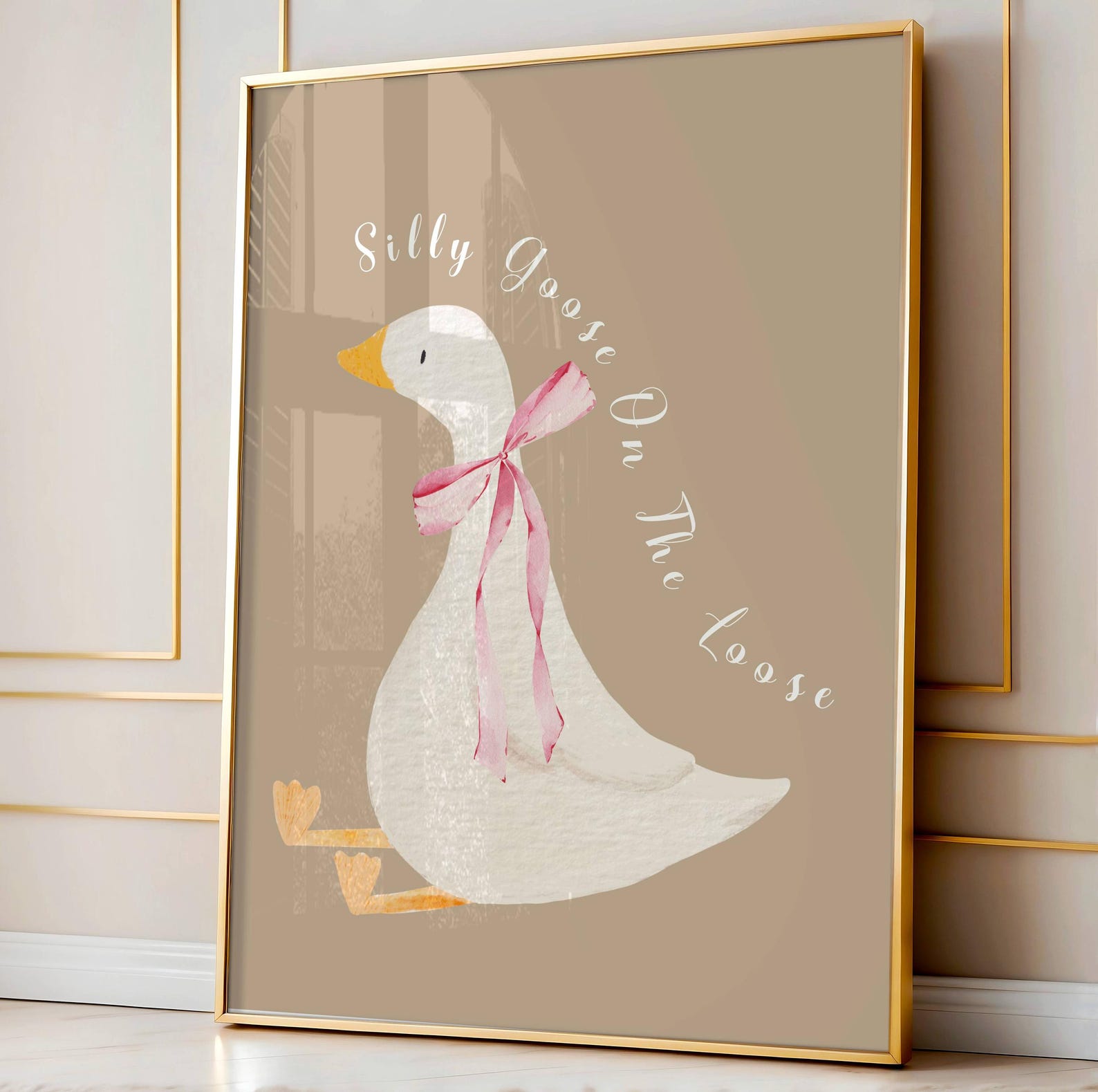 Silly Goose Print: Sage Green Nursery Decor (digital Download) - Etsy