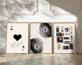 Vintage Matchbox Art Print Set: Retro Preppy Decor (Digital Download)