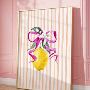 Lemon Art Print: Modern Kitchen Wall Decor (Digital Download)