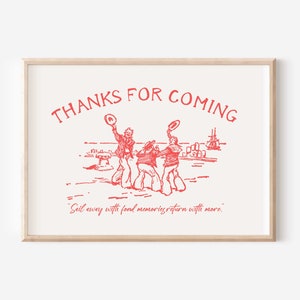 Vintage Sailor &quot;Thanks For Coming&quot; Art Print (Digital Download)