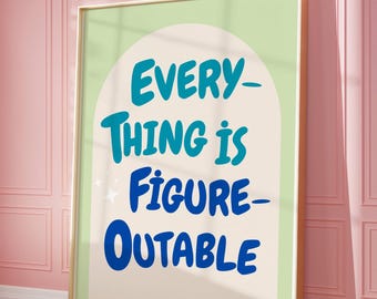 Todo es solucionable: Póster con cita inspiradora (descarga digital)