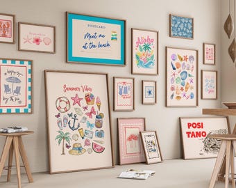Coastal Gallery Wall Art Bundle: Beach House Prints (Digital Download)