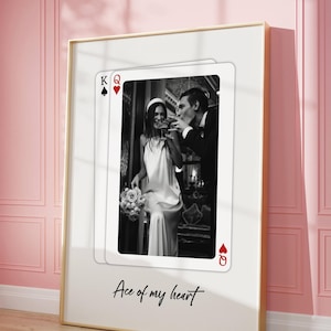 Aangepaste Valentijnsdag fotokaart afdrukken, uniek cadeau voor haar, gepersonaliseerde wildcard geheugenkunst aan de muur, DIGITALE DOWNLOAD, cadeau Valentijnsdag