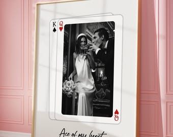 Custom Valentines Day  Photo Card Print,Unique Gift for Her,Personalized Wild Card Memory Wall Art,DIGITAL DOWNLOAD,Valentines Day Gift