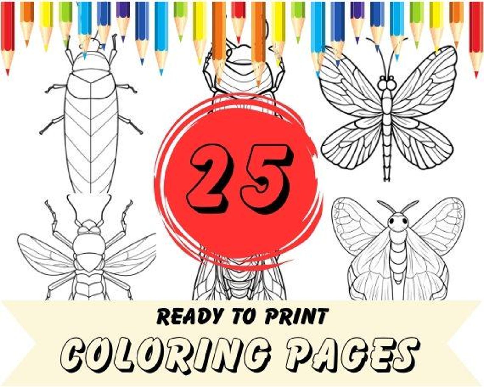 Insects Mandala Coloring Pages | 25 Bugs & Butterflies Designs (PDF ...