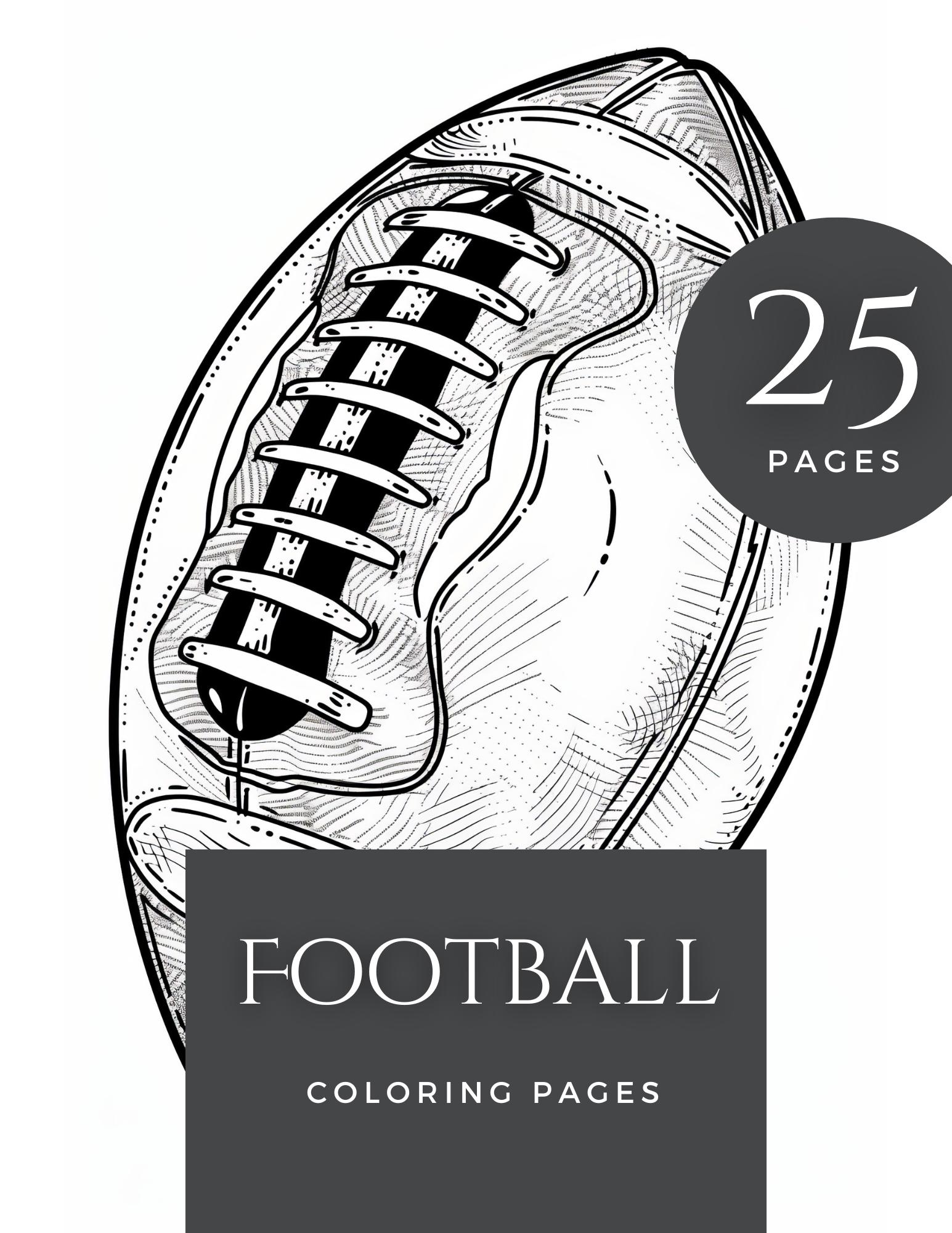 25 Football Themed Coloring Pages for Kids | Football Sports Coloring ...