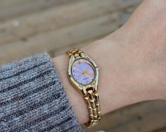 New Classic Adjustable Gold and Silver Women\'s Watch Round Women Watch, Gold-silver Woman Wrist Watch, Vintage  main image 4