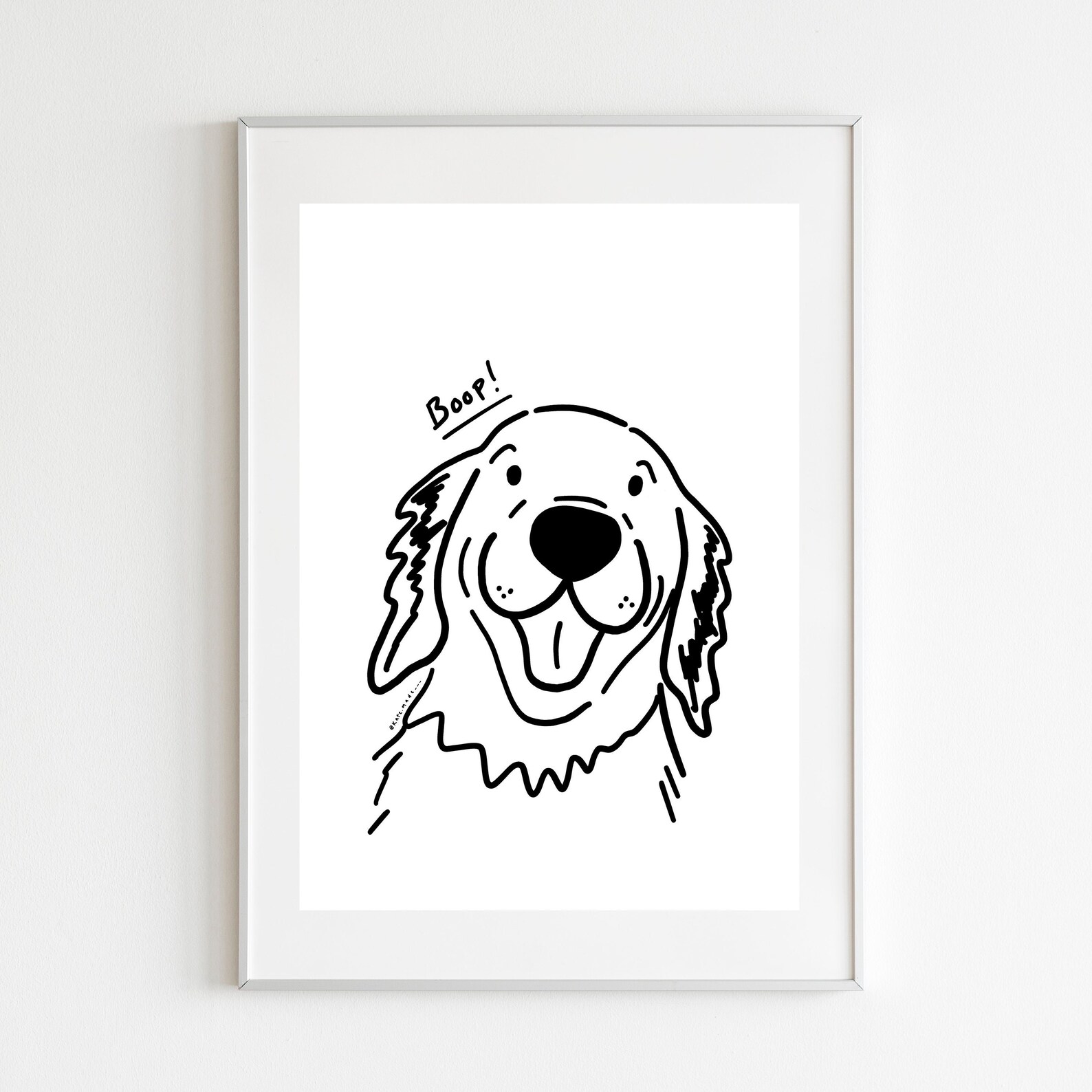 Golden Retriever Art Print. Wall Art. Digital Print. Dog Etsy