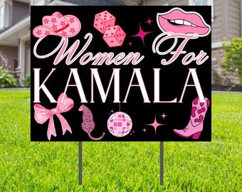 Women for Kamala 12"x12" Yard Sign With Stakes
