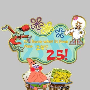 SpongeBob cake topper - digital file ONLY FOR SILHOUETTE
