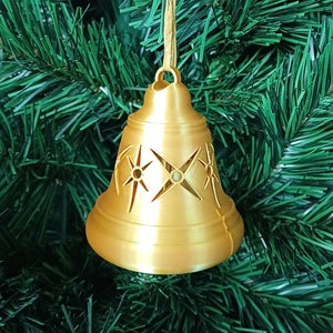 Christmas Tree Ornament - 3D Printable Bell STL file, 3d Model for Christmas Decor, Unique Holiday Decoration