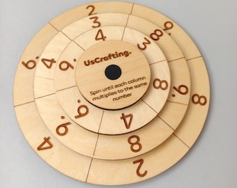 Geheimes Multiplikationsspiel – Mathe aus Holz, Level 3 | Denkspiel, Montessori inspiriertes Mathe-Spielzeug