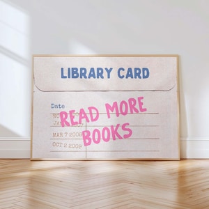 Lies mehr Bücher Kunstdruck, Bibliothekskarte Buch Poster, Geschenke für Leser, Buchliebhaber Wandkunst, Leseecke Kunst Klassenzimmer Poster, Buch Ish