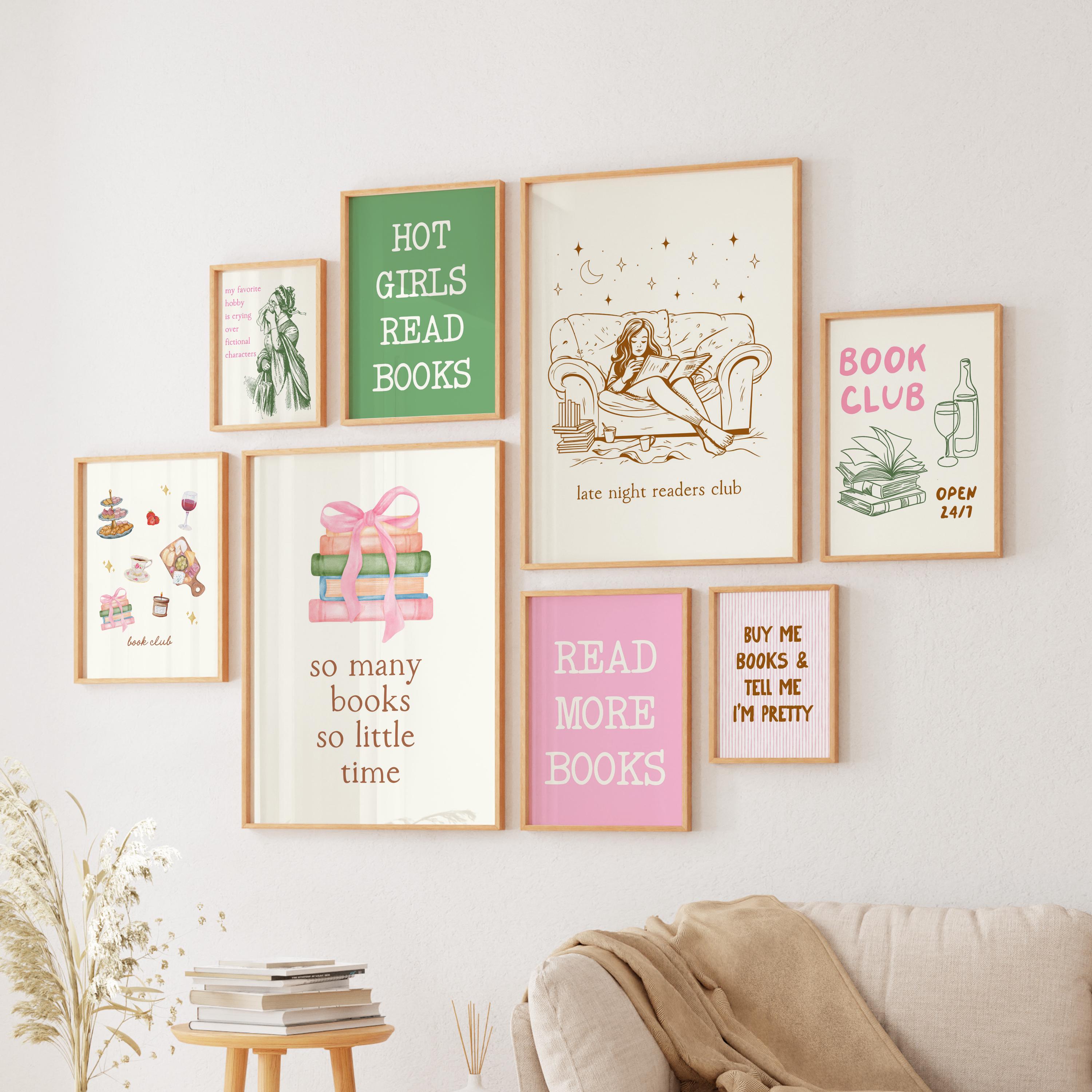 Book Lover Digital 11 Print Bundle: Cozy Reading Nook Gallery Wall