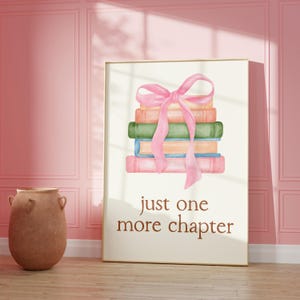 Impresión de libro "Solo un capítulo más", póster de libros de moda, decoración de pared de libros, regalo para amantes de los libros, impresión de lectura acogedora, Book Tok, Book Ish