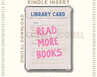 Leer más Libros Tarjeta de biblioteca Inserto Kindle: Estuche transparente imprimible, Accesorios Kindle, Descarga digital