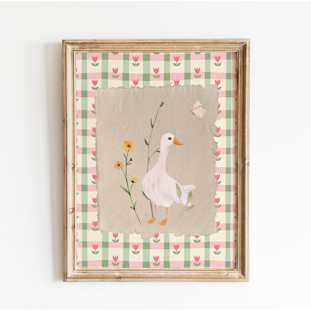 Silly Goose Nursery Digital Print: Vintage Floral Cottagecore Baby Room ...