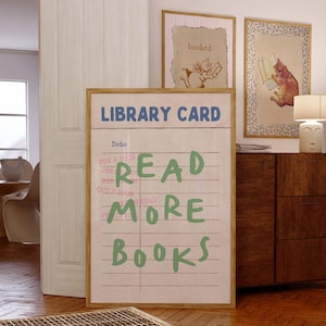 Impression d'art de livres, affiche de livre de cartes de bibliothèque, cadeaux pour les lecteurs, oeuvre d'art murale pour amoureux des livres, coins lecture, décoration murale pour salle de classe, livre Ish