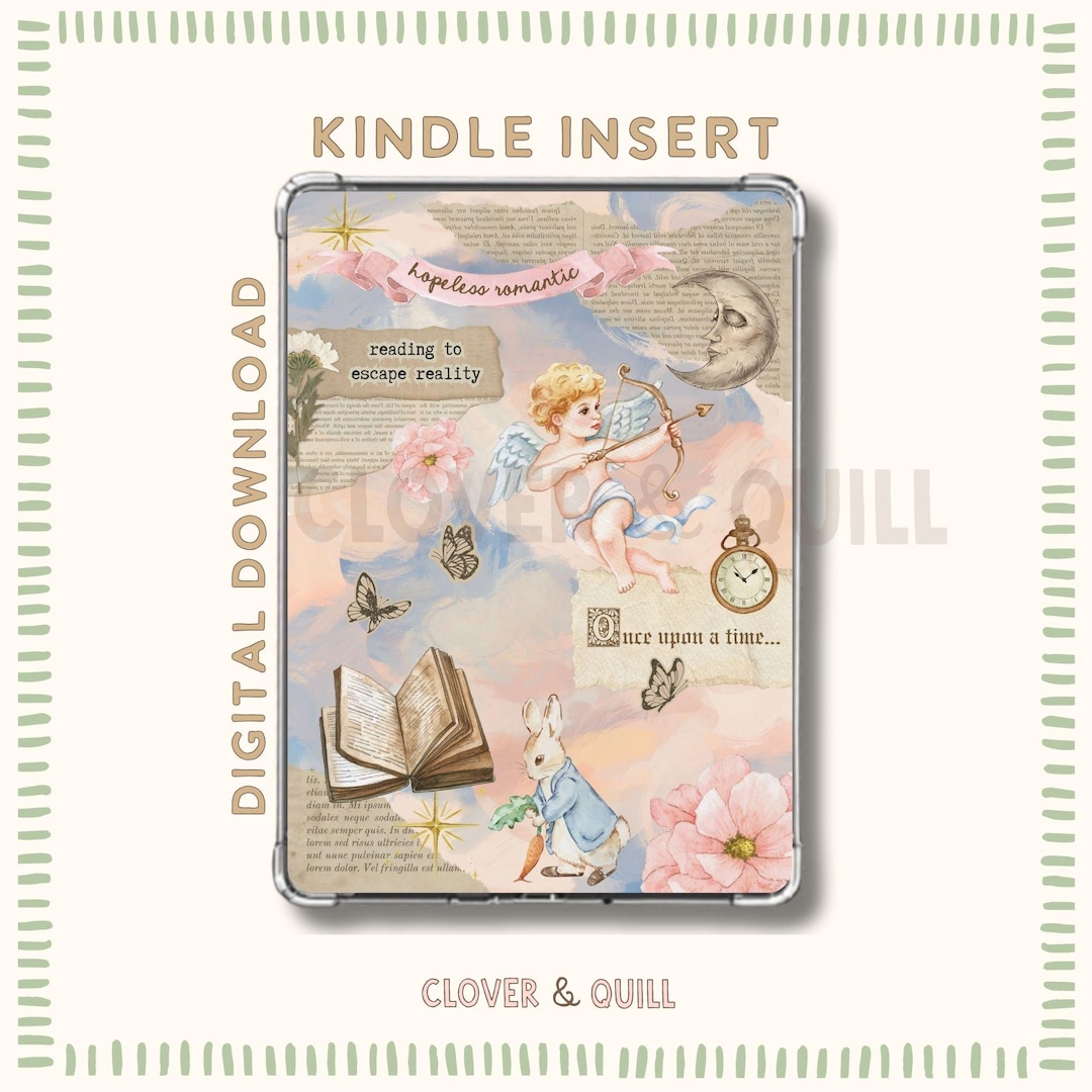 Whimsical Inspired Kindle Printable Insert: Clear Case Insert, Readers ...