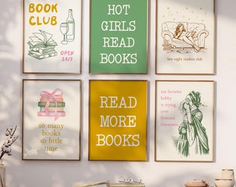 Book Lover Digital 11 Print Bundle: Cozy Reading Nook Gallery Wall