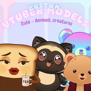 Aangepaste schattige Vtuber-modellen commissies, aangepaste Vtuber-modellen, Chibi Vtuber-model, Kawaii Vtuber-model, Vtuber-commissie | Live2d | Streamers