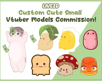 Custom Cute VTuber Models Commissions, Custom Vtuber models, Chibi Vtuber model, Kawaii Vtuber model, Vtuber Commission | Live2d | Streamers