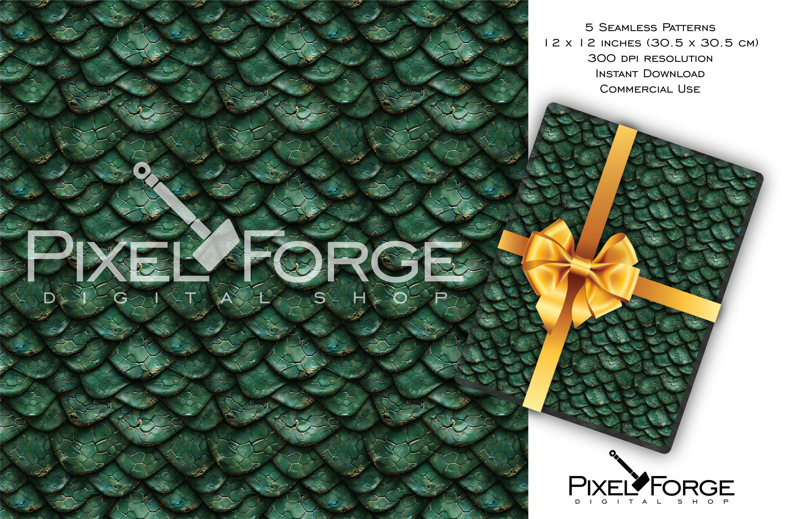 Digital Paper, DRAGON SKIN Pattern Seamless, Realistic Texture of ...
