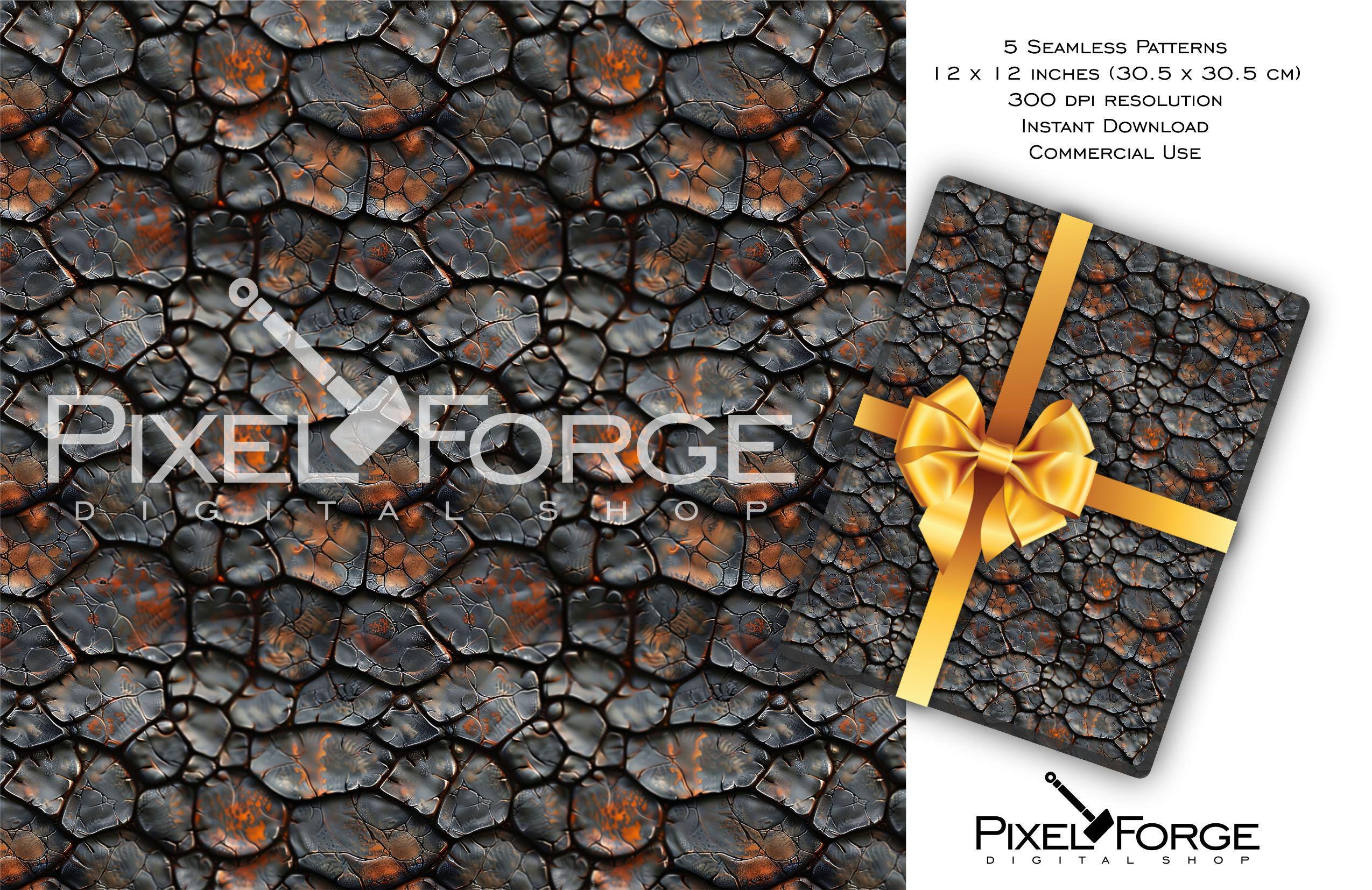 Digital Paper, DRAGON SKIN Pattern Seamless, Realistic Texture of ...