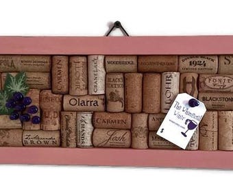 Pink framed Recycled cork memo board