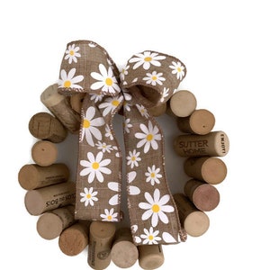 8” cork wreath, synthetic cork wreath, recycled synthetic cork wreath