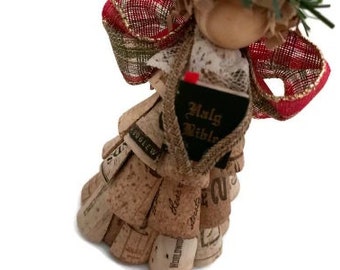 Bible Group Angel cork ornament
