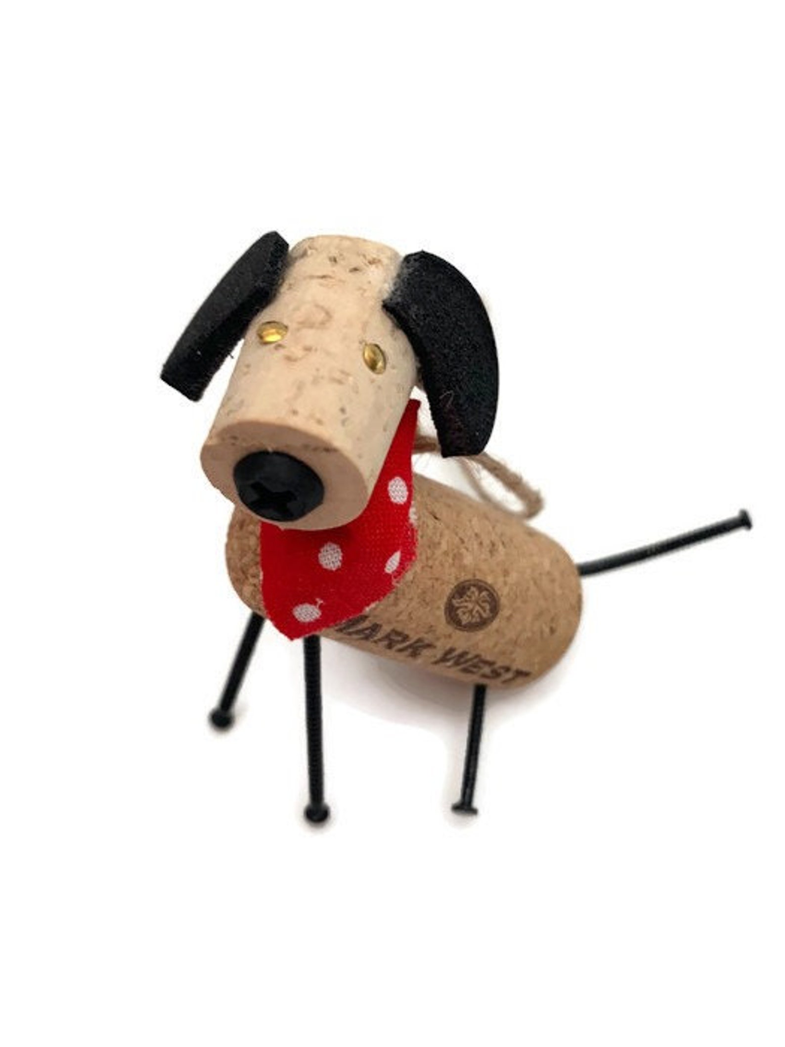 Wine Cork Dog Ornament Dog Cork Ornament Upcycled Cork Dog Etsy