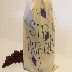 Hostess wine gift bag, reusable gift bag
