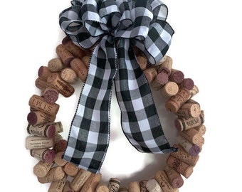 Cork wreath, door wreath, cork wreath for bar, recycled cork wreath