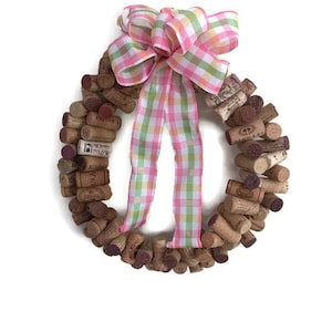 Cork lovers wreath, Cork wreath, door wreath, cork wreath for bar, recycled cork wreath