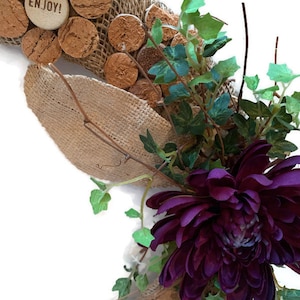 Cork Wreath, 17” Recycled Cork Wreath