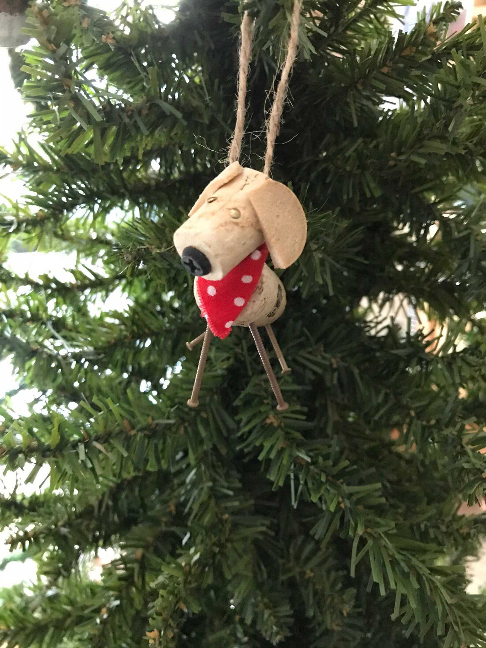 Upcycled Wine Cork Dog Puppy Love Puppy Ornament Wine Etsy